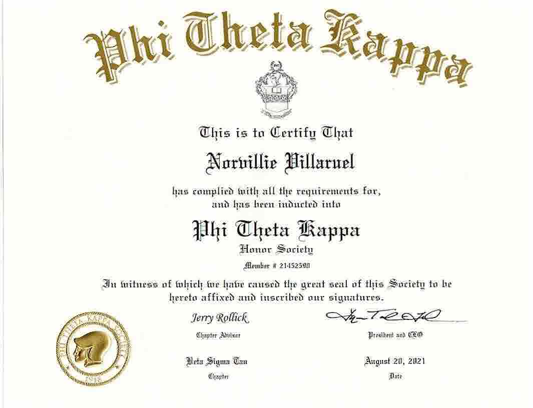 Phi Theta Kappa Honor Society